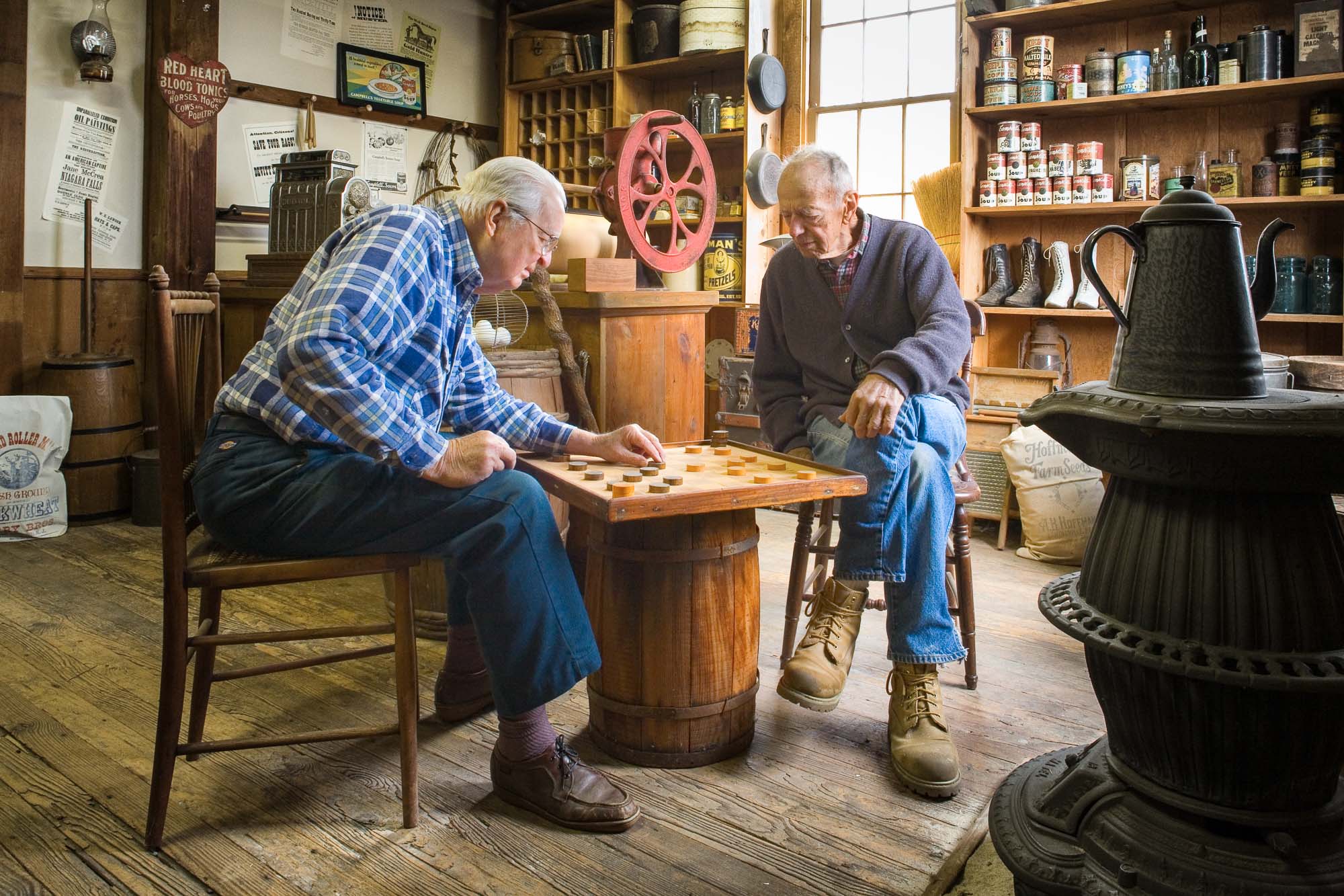 Active Seniors, enjoying retirement, playing games together