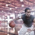 Basketball player on the court