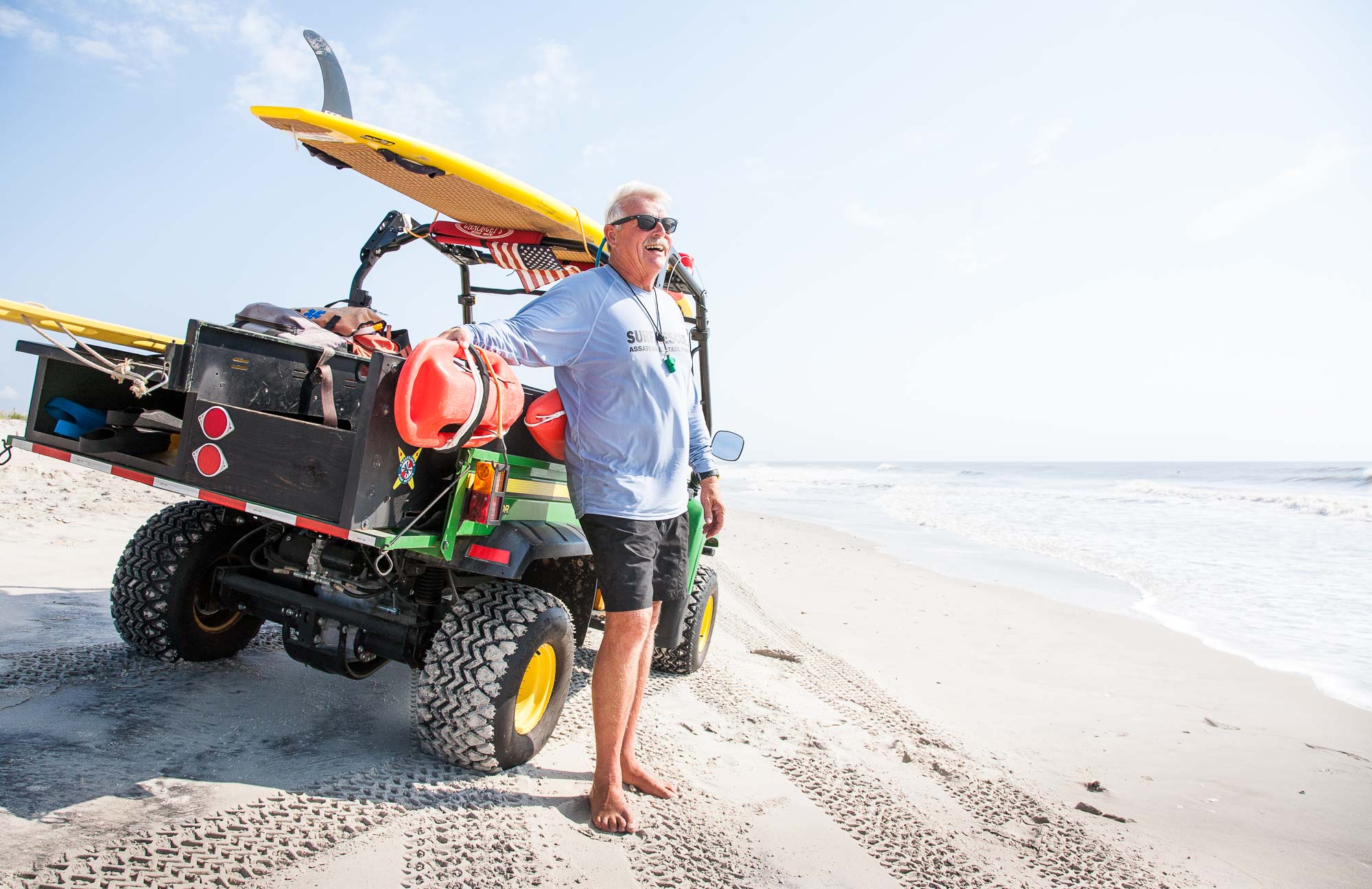 Active Senior volunteering in his community as a lifeguard