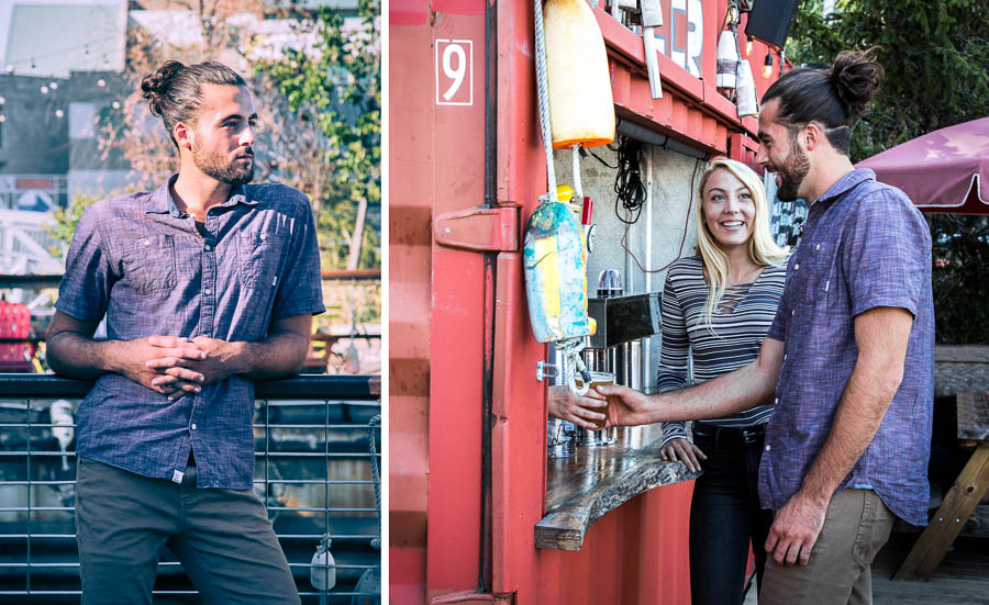 Couple purchasing beer at an Outdoor City Beer Festival