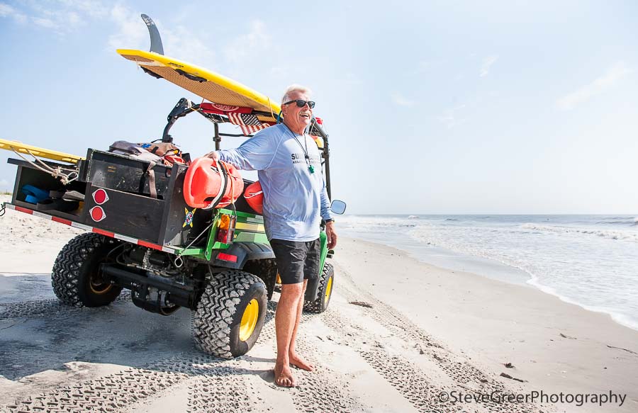 active senior citizen staying engaged in community and volunteering as a lifeguard